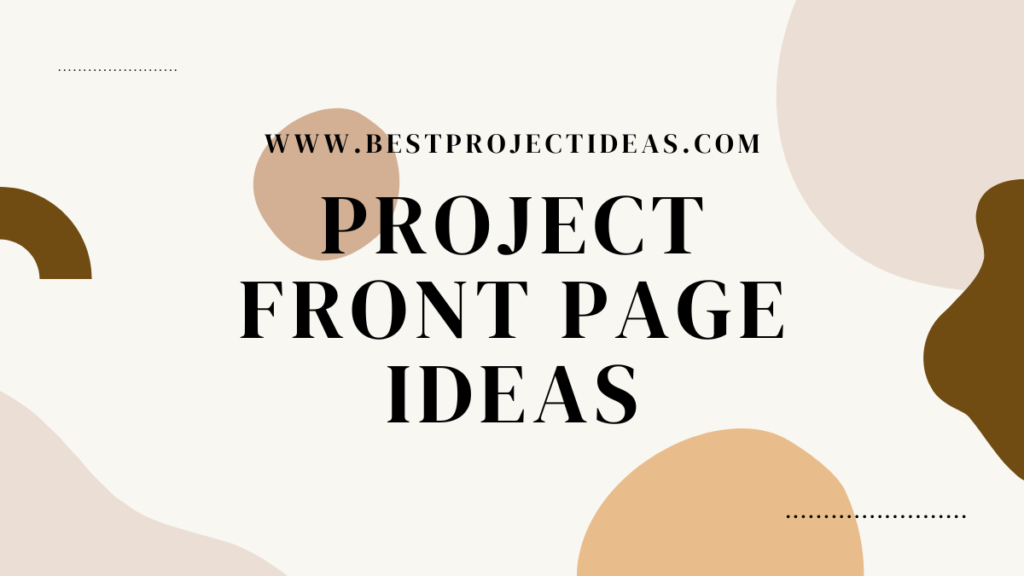 Project Front Page Ideas