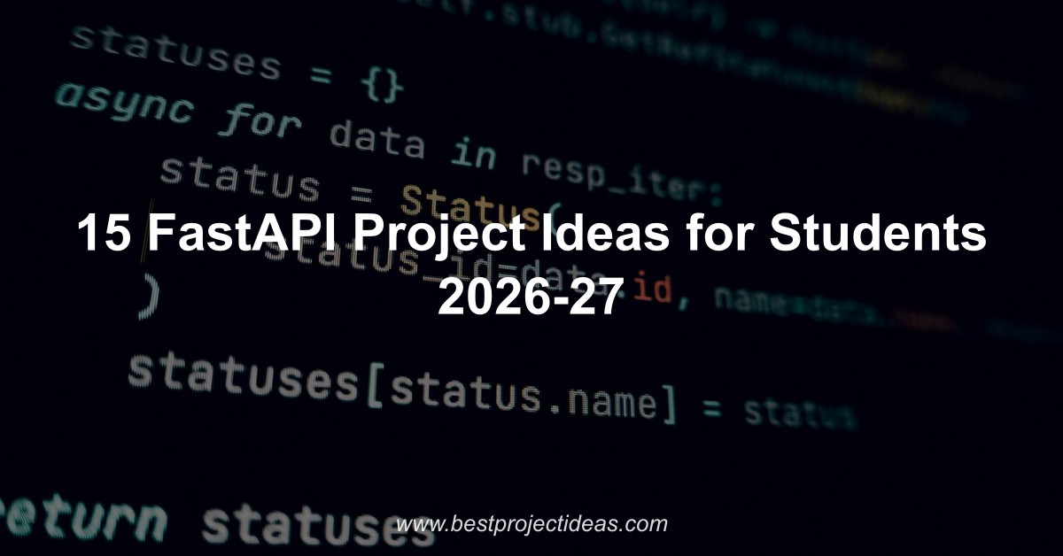 15 FastAPI Project Ideas for Students 2026-27