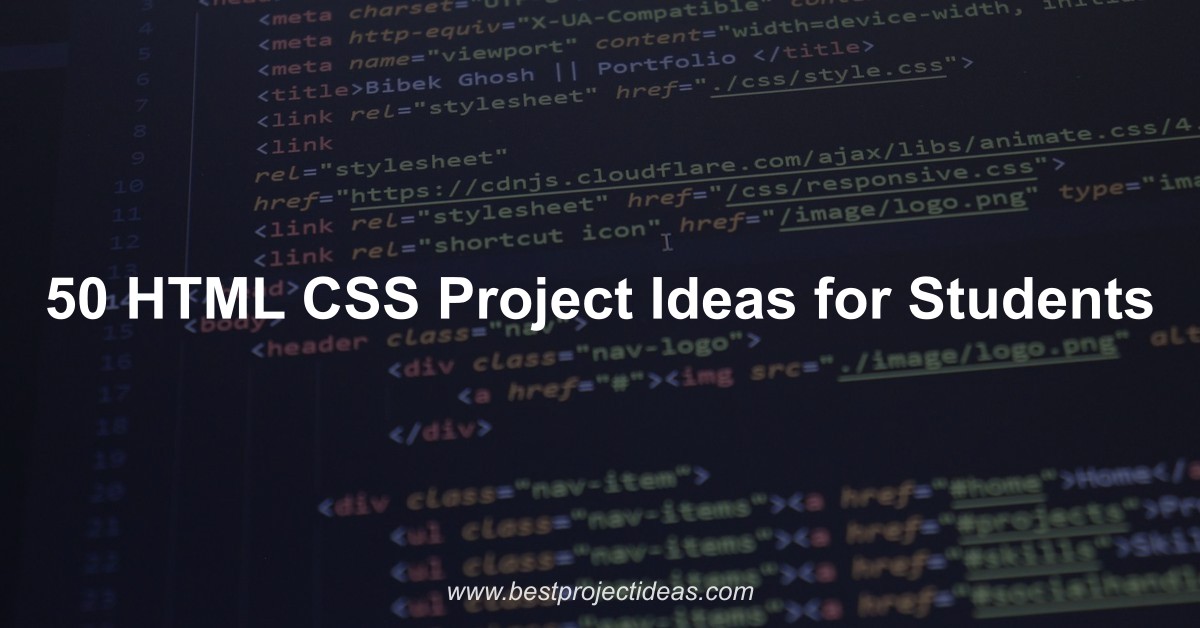 HTML CSS Project Ideas